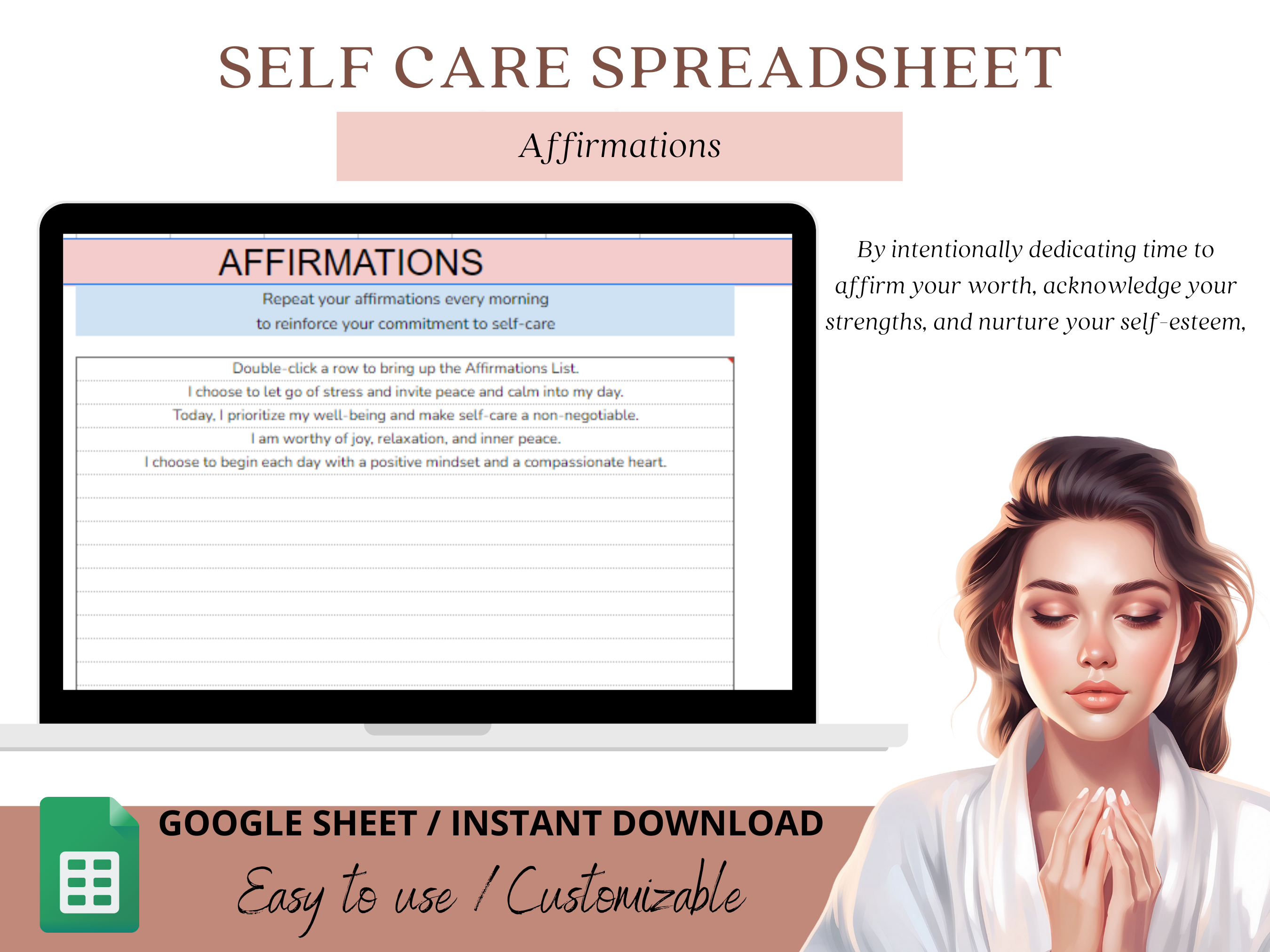 Self Care Routine with our Google Sheet